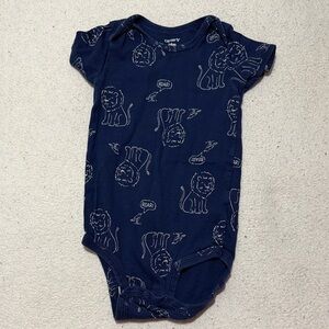 Carter's Dark Blue Lion Pattern Bodysuit